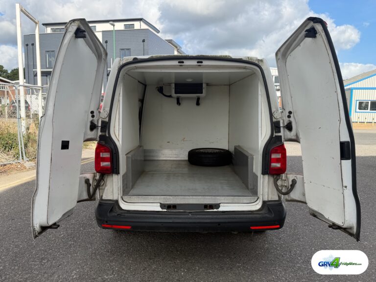 2018 Volkswagen Transporter T28 fridge van – load space from the rear doors