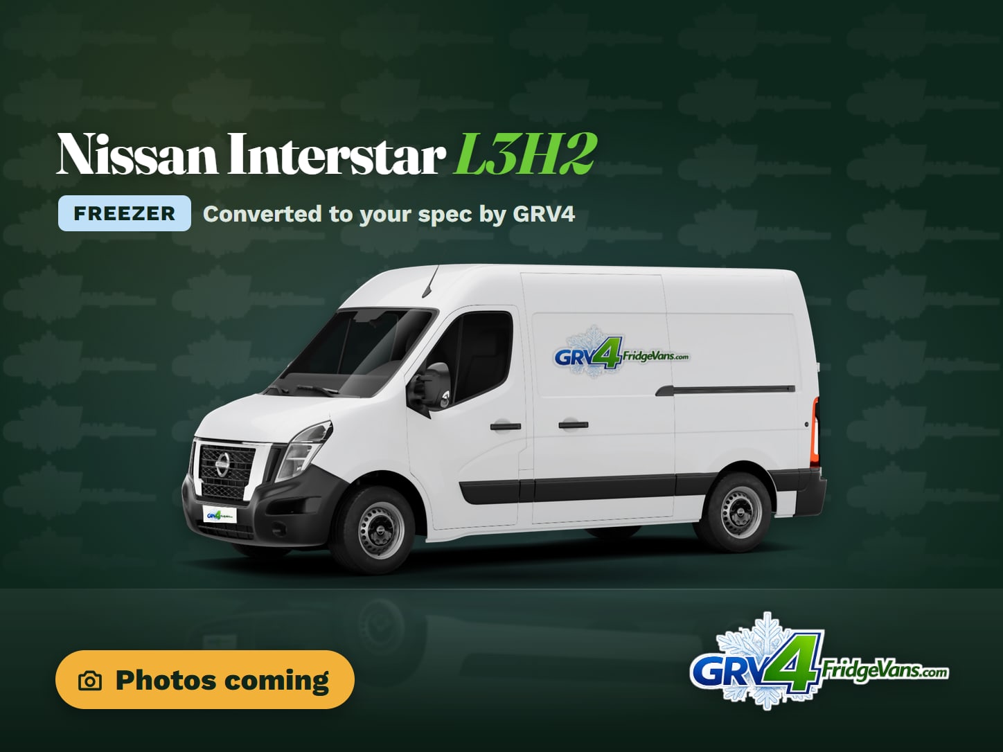 2023 (23 Reg) Nissan Interstar L3H2 Refrigerated Freezer Van (illustration; photos coming. Converted to your spec by GRV4)