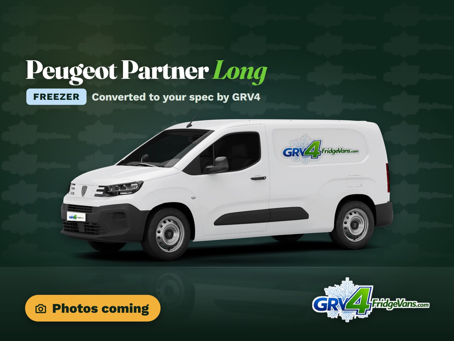 2026 Peugeot Partner Long Refrigerated Freezer Van (illustration; photos coming. Converted to your spec by GRV4)