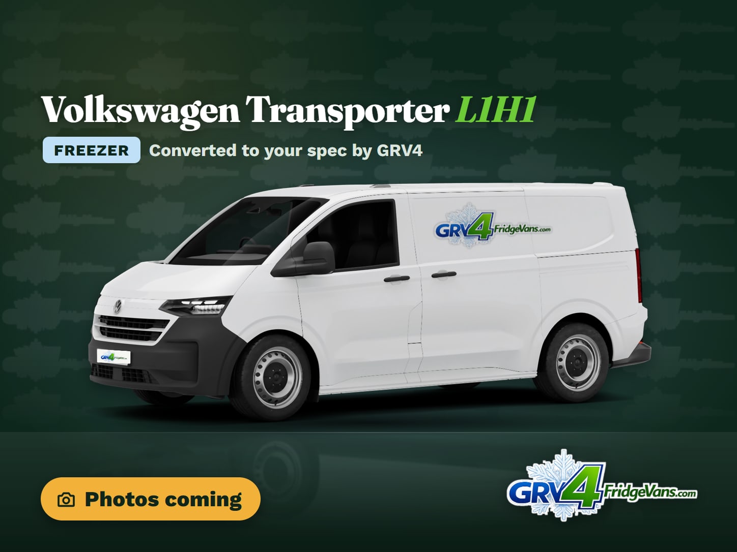 2026 Volkswagen Transporter L1H1 Refrigerated Freezer Van (illustration; photos coming. Converted to your spec by GRV4)